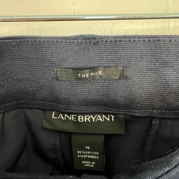NWT Lane Bryant The Allie Pants Slim Crop Elastic Waist Navy Blue 16 XL mc - Picture 2 of 4